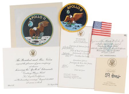 Lot #9323 Charlie Duke’s Collection of Seven Apollo 11 Presidential Dinner Items - Image 1