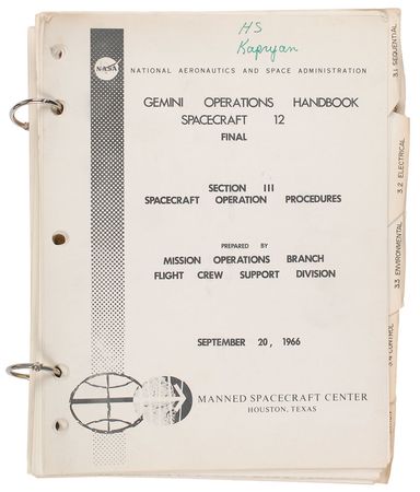 Lot #9139 Gemini 12 Pair of Operation Handbooks - Image 8