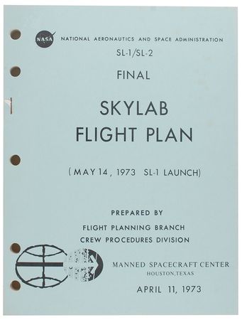 Lot #9485 Skylab 2 and 3 Flight Plans - Image 1
