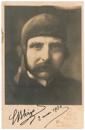 Lot #9005 Louis Bleriot Signed Photograph