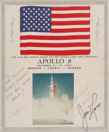 Lot #9234 Apollo 8 Flown Flag - Image 1