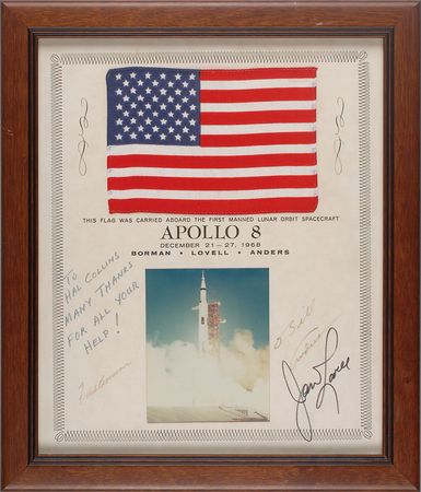 Lot #9234 Apollo 8 Flown Flag - Image 2