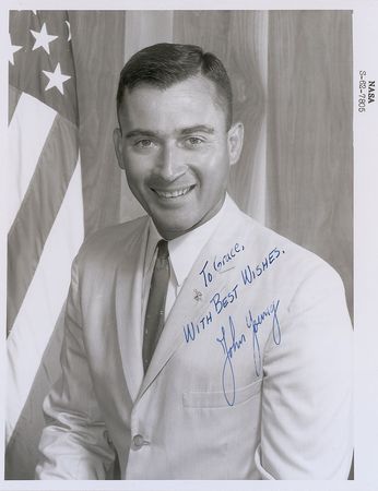 Lot #9104 Gemini 3: John Young Signed Photograph - Image 1