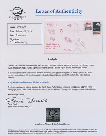 Lot #9286 Neil Armstrong Signed Cover - Image 2