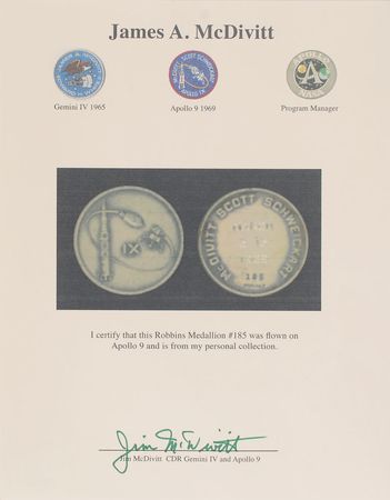 Lot #9247 Apollo 9 Flown Robbins Medal - Image 4