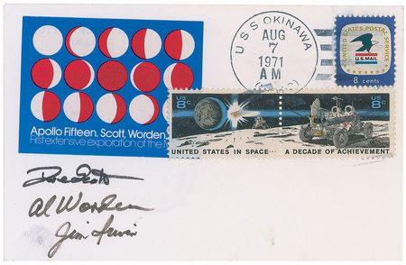 Lot #9409 Apollo 15 Flown ?Phases of the Moon? Cover - Image 1