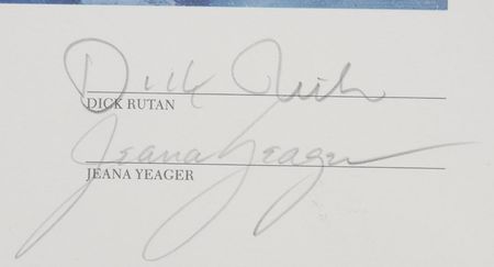 Lot #9534 Voyager: Rutan and Yeager Signed Print - Image 2