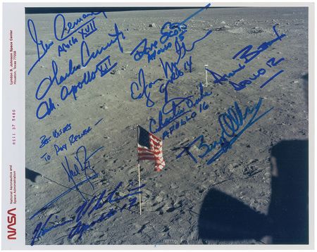 Lot #9193 Moonwalkers Signed Photograph - Image 1