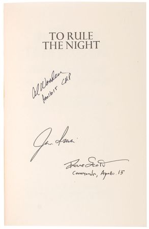 Lot #9426 Apollo 15 Signed Book - Image 1