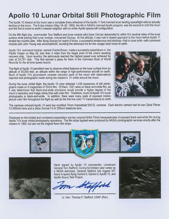 Lot #9262 Apollo 10 Lunar Orbit Still Photographic Film Negatives - Image 1