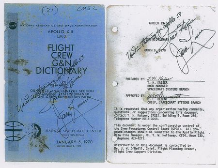 Lot #9369 Lovell and Haise Apollo 13-training used Manual Page - Image 3