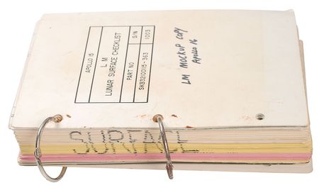 Lot #9434 Apollo 16 Mock-up Copy of Apollo 15?s Lunar Surface Checklist - Image 9