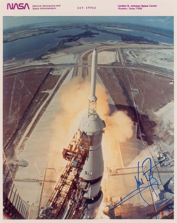 Lot #9287 Neil Armstrong Signed Photograph  - Image 1