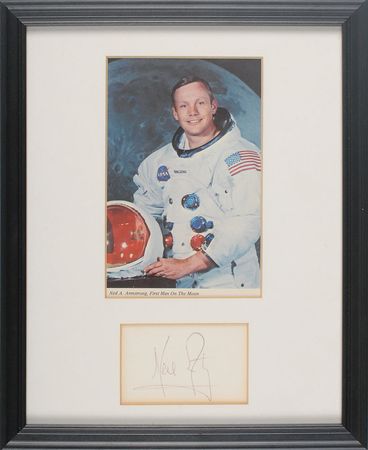 Lot #9288 Neil Armstrong Signature - Image 1
