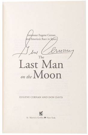 Lot #9467 Gene Cernan Signed Photograph and Book - Image 2