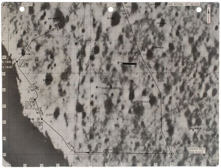 Lot #9400 Dave Scott?s Apollo 15 Lunar Surface-used Rover Map - Image 1