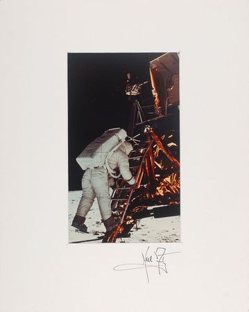 Lot #9284 Neil Armstrong Twice-Signed Photograph - Image 1