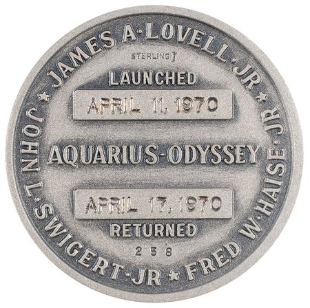 Lot #9359 Jack Swigert’s Apollo 13 Flown Robbins Medal - Image 2