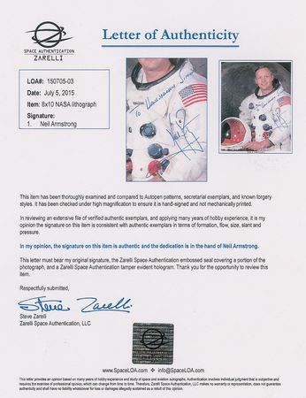 Lot #9187 Collection of Twelve Moonwalker Signed Photographs - Image 6