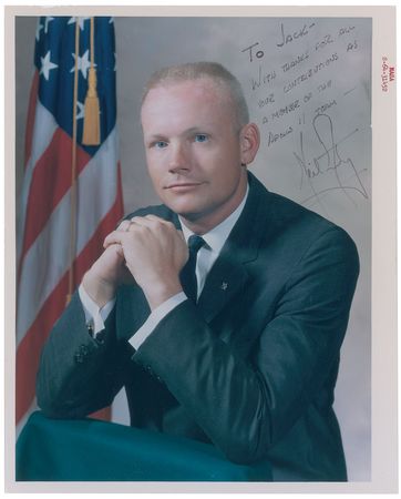 Lot #9283 Neil Armstrong Signed Photograph - Image 1
