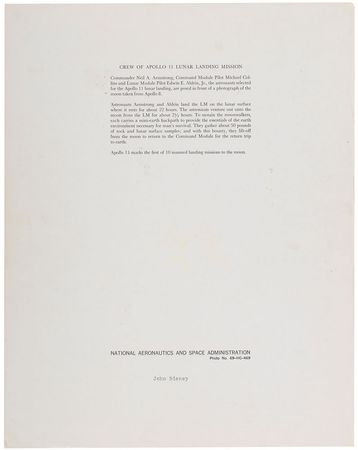 Lot #9270 Apollo 11 Oversized Signed Photograph - Image 2