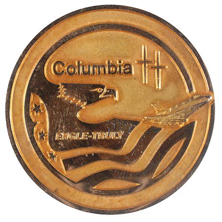 Lot #9490 Dave Scott’s STS-2 Robbins Medal - Image 1