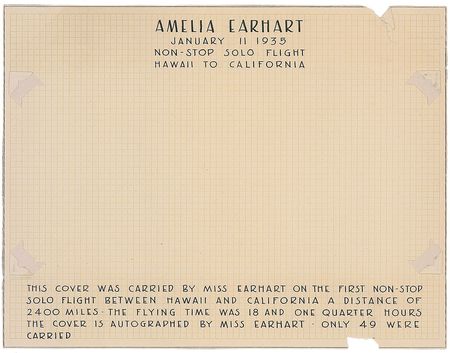 Lot #9014 Amelia Earhart Flown Cover - Image 2