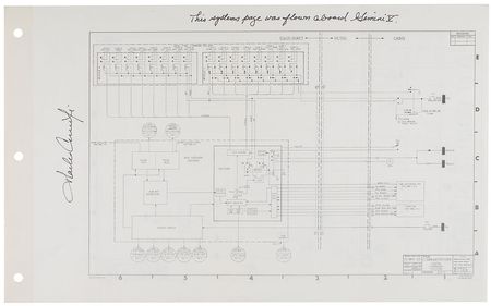 Lot #9113 Gemini 5: Charles Conrad?s Flown Schematic - Image 1