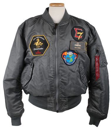 Lot #9080 Wally Schirra’s Omega Flight Jacket - Image 1