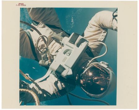 Lot #9109 Gemini 4 Set of Five Sequential Spacewalk Photographs - Image 1