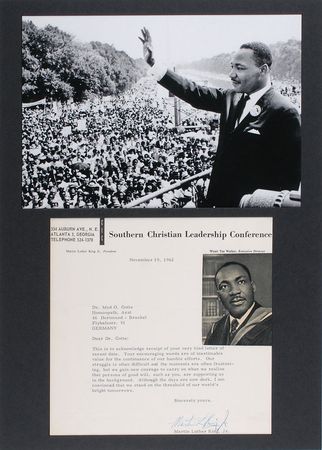 Lot #196 Martin Luther King, Jr: “Although the days are now dark, I am convinced that we stand on the threshold of our world’s bright tomorrows” - Image 2