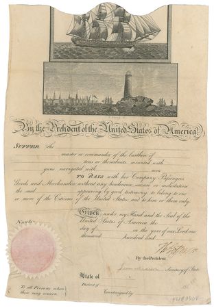Lot #6 Thomas Jefferson and James Madison:
