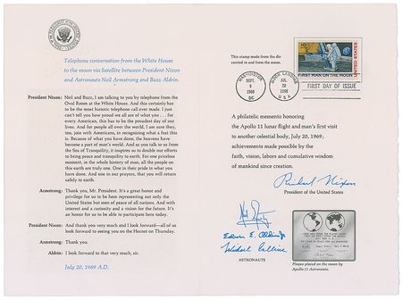 Lot #554 Buzz Aldrin Philatelic Souvenir - Image 2