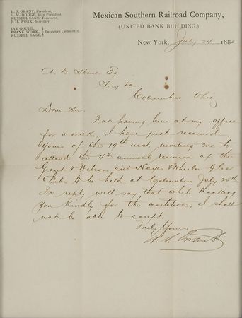 Lot #37 U. S. Grant Signed Letter - Image 2