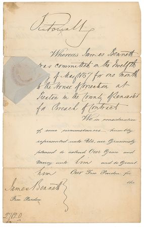 Lot #344 Queen Victoria Signed Document - Image 1
