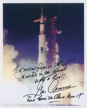 Lot #602 Gene Cernan Signed Photographs - Image 2