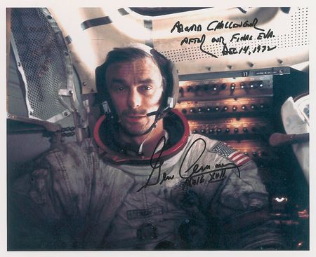 Lot #600 Apollo 17 Signed Photographs - Image 1