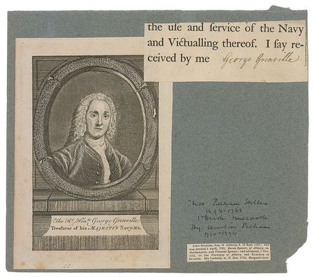 Lot #315 George Grenville Signature - Image 1
