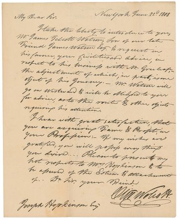 Lot #439 Oliver Wolcott, Jr Handwritten Letter Signed - Image 1