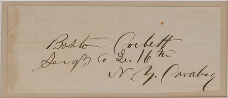 Lot #444 Boston Corbett Signature - Image 2