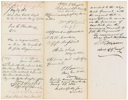 Lot #474 Israel B. Richardson and Union Generals Endorsements - Image 2