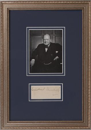 Lot #307 Winston Churchill Signature - Image 1