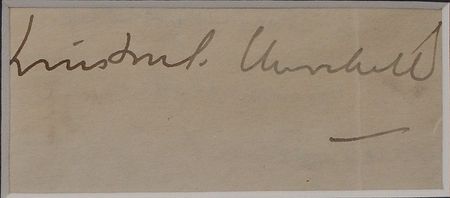 Lot #307 Winston Churchill Signature - Image 2