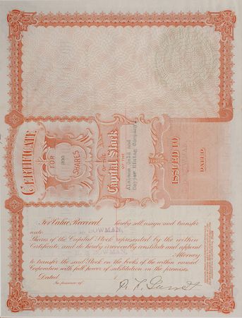 Lot #261 Pat Garrett: Billy the Kid?s killer invests in gold?a rare triple-signed certificate - Image 5