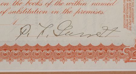 Lot #261 Pat Garrett: Billy the Kid?s killer invests in gold?a rare triple-signed certificate - Image 6