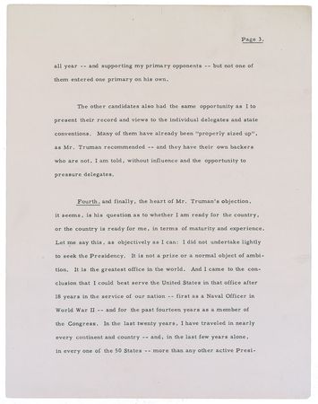 Lot #94 John F. Kennedy: 