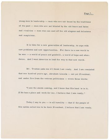 Lot #94 John F. Kennedy: 