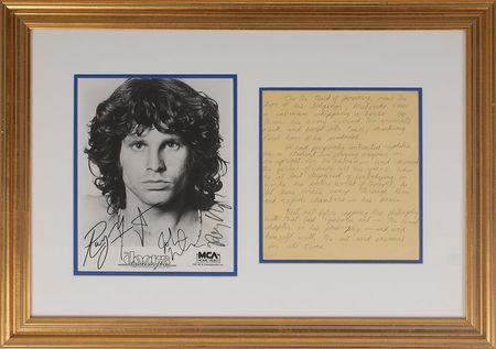 Lot #799 The Doors: Morrison on Nietzsche: “At last despaired of embodying in words his entire world of thought, he let those forces sweep through him and explode” - Image 1