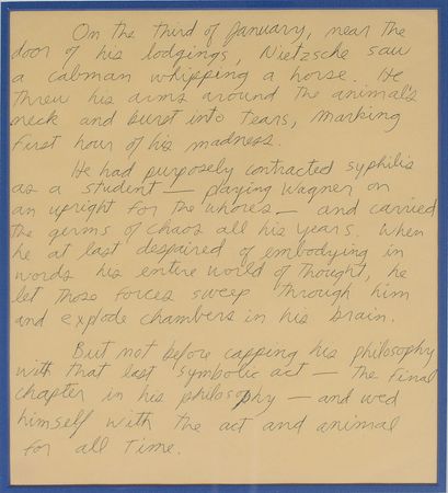 Lot #799 The Doors: Morrison on Nietzsche: “At last despaired of embodying in words his entire world of thought, he let those forces sweep through him and explode” - Image 2