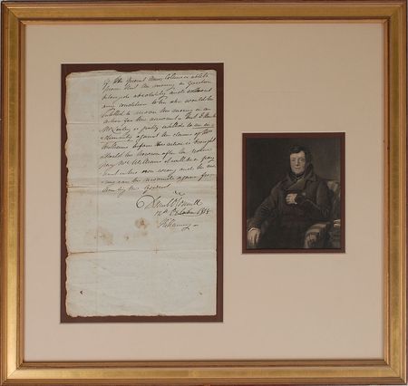 Lot #329 Daniel O?Connell Signed Document - Image 1
